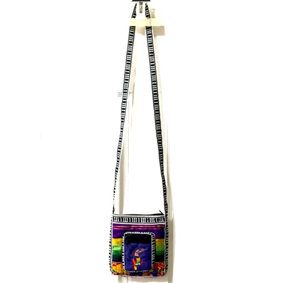 PURSE WOVEN WOOL mini Cross Body Purse from south america size 5x5 NWOT - Picture 7 of 7